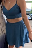 Very fun outfit. Does wrinkle easily but love the fit. I chose to wear biker shorts under because it was windy out ! - Taylor F.