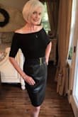I bought this to wear with a pair of black slacks. I wound up wearing it for the first time with a black leather skirt to a play. Absolutely comfortable to wear "no slipping" stayed where I placed it off my shoulders Sooo many compliments! - Sharon E.