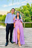 I'm 5' tall and ordered a medium size. It was a little long for me but after adjusting size, the dress fit me perfectly. It's comfortable, chic and very light to carry. Great material and color. The bust snap isn't quite functional but I was able to manage. Overall, it was a perfect dress for my first dance. - Anita S.