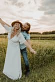 I got this for my engagement pictures and I am in love! The material feels amazing and the fit was perfect! I originally ordered a medium and it was too tight on the breasts but that was my fault. I wish I could wear this for more of my wedding occasions! - Kristin P.