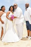 I took my wife to Jamaica to celebrate her 50th birthday but what she didn't know was that we were renewing our vows. I proposed to her on her birthday so I thought this would be perfect. The dress fit her great with the exception of being a little too long. When she put it on it made me feel like I was in high school again. It hit every curve and hung just right. I was supposed to buy 2 other dresses so she could choose the one she wanted to wear but when I saw this one it was perfect. - Daryl L.