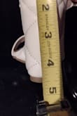 The shoes fit great, I loved the "quilted" look and straps - so adorable!  I took a picture of the heel and it's 4 1/2", not 4" so it makes it that much higher and my previously dislocated ankle can't take that height. No returns so I'm out of luck. - Julie B.
