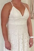 The dress fit like a glove. I normally wear size 8 in formal wear. I did not have to do any alterations. The quality of the dress is also great. The lace on the dress is just as great as a dress that costs way more at a big chain store. - Kelli G.