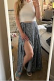 Excellent thin and breezy fabric, the slit is easily hidden for a more modest appearance. Great quality and super cute! - Hillary J.