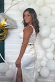 I paired this dress with a $12 gold belt from Amazon and absolutely loved my outfit. - Mayra R.
