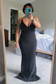 I absolutely love this dress. The quality is great and arrived as expected. I purchased a large one because of my body type. I'm 5'1, built to LFTHVYSHT. Large accommodated for the rack, the broad shoulders, and the wide child-bearin' hips. So the only issue I had was the length which I'm used to. It was altered and now it's perfect. (don't mind the pictures. I live with a dog that sheds year round and I put the dress down for a second.. and that's all it took for the black dress to have white fur) - Monica R.