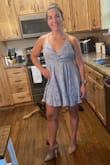 The dress was beautiful color and texture-wise. I am more athletic build so the back fits snugly, but the chest area was loose. A bit shorter than I expected, but a great dress. - Bridget K.