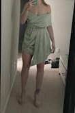 I had been eyeing this dress for literally over a year but it was always sold out! I finally got it and I had very high expectations. I wanted to be obsessed with this dress. It's definitely cute, just a little baggy in the chest area. Obviously needs to be steamed but the bottom half fits great. I love the different lengths. I'm 6'0 and find it very hard to find dresses long enough! Long story short I'm not sure if I'm returning this yet, I may still wear it to a wedding coming up. - Haley J.