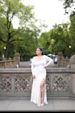 This dress was everything I went to a million place to find the perfect dress and I find this website !! First time love it , it look so delicate and beautiful I had a lot of comments for this one. - Luisa L.