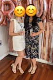Wore this for my Bachelorette weekend and it was a hit! SO cute, I love the bow details and got so many compliments. I was between sizes but opted for the medium over the small because this dress is pretty short. And I'm only 5'4". I also had to steam it as it wrinkles easily. But it makes for the perfect bridal event dress! - Estie P.