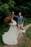 I got this dress for my engagement photos and absolutely loved it!! It's exactly what I was looking for. It's definitely a must twirl, spin, dance in dress!! It is sheer so be aware of that when planning undergarments. Highly recommend for sure! - Brooke B.