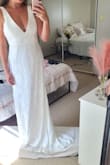 This wasn't my favourite dress in terms of how it fit. I felt like it swallowed me up, with no slits or much snatch in the waist. The best part was the cut on the chest it was supportive and showing. The quality of the material and pattern of the lace was even better than expected. - Briar H.