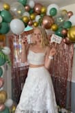 Originally got it for my rehearsal dinner but wore it for my bridal shower instead, very comfortable and so cute! - Megan K.