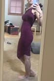 I got soo many compliments on this dress. I absolutely love it. The skin under my armpit on the strap side bunched a tiny bit when my arm was in certain positions but it really wasn't a problem and I didn't even think about it (would buy the same size again). The rest of the dress fit perfectly: not too tight, but form-fitting and flattering. Gotta give this dress a 10/10! - Rose A.