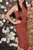 Wore this dress to a formal dinner, and it looked and felt great! I wore a strapless bra and short volleyball shorts underneath.
My one issue is that it was difficult to keep the white hanger strap hidden. - Lisa L.