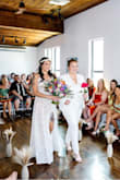I absolutely loved this dress! It was perfect for our wedding where we went to the pride parade after. I felt like a princess without spending too much money. It runs a little large, so I highly recommend sizing down. I sized down and still have to get it altered. - Jacklynne H.