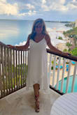 Wore this dress on my 25th Wedding Anniversary in Bermuda!  ... Flattering, Comfortable, and I received many Compliments!  I actually bought it in Pink and Green, as well, for two Summer Weddings!  Highly Recommend!!!! - Colleen F.