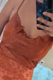 I had high hopes for this dress! The material is nice, I love the color, and the pattern is adorable. The top didn't fit anything like it shows in the photo, the fit is a little strange as well. It could probably be altered to help with these issues but not worth it in my opinion! I tried to tighten the straps to pull the top of the dress up but the adjustment pieces were all the way by my armpits by the time I tightened it enough. - Rachel C.
