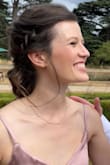 I wore this necklace as a bridesmaid in a wedding and it was perfect. Subtle, but feminine. It complimented my dress well - especially bc I ended up not wearing earrings bc my hair was flowly. Loved the way the necklace looked. It also stayed in place surprisingly well. - Tori R.