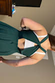 I really love the style and the color, but there was a little gaping in the back. Not too noticeable, but I did decide to look for another dress. - Brooklynn J.