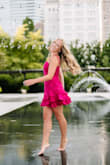 This dress is absolutely GORGEOUS! I bought about 10 hot pink dresses for my senior pictures and this was by far the best! You NEED to buy this dress! The color is slightly darker than the picture, but it is still super cute! I am not very tall, so the dress was slightly longer than I expected. Otherwise, everything about this dress is perfect! - Mandy L.