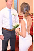 I wore this dress for my elopement in Vegas. It looked classy and made me feel beautiful. I would definitely recommend it! - Kelsey C.