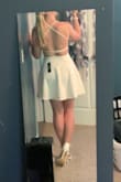 This is SUCHHHH a cute dress!!! I love the way it fits my curves, it flares out for a feminine touch. The material feels durable yet stretchy! I can't wait to wear this to my rehearsal dinner!! - Taylor R.