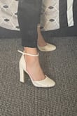 These shoes were the cutest shoes ever! It can fit with any outfit you pair it with. I ordered my normal size (US 7) but I have wider feet so my big toe was definitely screaming just a tad. I exchanged it for a US 7.5 and it feels so much better. The straps are a bit loose because it's a half size bigger but I just added another hole for the strap. Now it fits perfectly. I also love love love the gold metal on the inside of the heel. Adds a cute touch. - Carmina D.