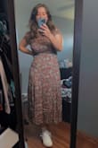 From the front, this dress is everything I could ever want, but from the back it looks horrendous. As a 38D it's nearly impossible for me to not wear a bra. Not only does the bra show very visibly in the back of this dress, but the cut out is just not flattering at all if you have even a little bit of back flab. Lulus, please be more inclusive and make more dresses without all the cutout designs. It seems like all you have lately :(. Such a shame because from the front this was extremely flattering. - Megan M.