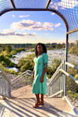 The material is thin so it's nice for a spring day. Love the color. - Coco T.
