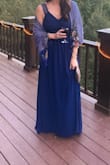 I loved this dress! Perfect for a wedding. Long enough for tall women!! It does run a tiny bit small in the zipper area. Located in the back. And the zipper would get stuck. But other than that I loved the dress! - Katie B.