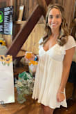 Absolutely loved this dress! Complimented my body well and was the perfect length and flowy-ness. Definitely gives a Marylin Monroe vibe and makes you feel beautiful! - Stephanie D.