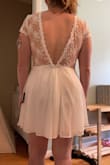 This is super cute & comfortable. I love how flowy it is - you really can't tell it's a Romper. I plan on changing into this dress at my reception when it's time for dancing. I'm obsessed with the back. - Ashley P.