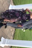 I loved this dress, we went to an outdoor fall/summer wedding, and the dress really took the prize! The fabric is comfy but slippery if you step on it, I love my dresses long but it was a bit long even for me. There is no stretch in the top so it doesn't fall down! So great, I dance a lot so falling down is no good. I would buy this 20 more times. - Ashlee C.