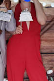 Super comfortable! I wore it to a casual wedding. The ties were a little tricky to work out and I ended up using garmet tape to help hold it, but I think if you tie it tight enough it would be fine (I preferred it slightly loose and wanted the extra security in movement). - Tabatha D.