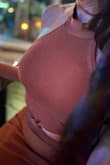 I LOVE this dress! I bought an xs. The fit was perfect. It is sexy and classy at the same time. Super comfy material! I didn't get a good pic sorry! - Theresa O.