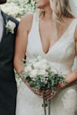 I ordered this dress as a back up option for my wedding day and ended up loving it SO much that I made it my ceremony dress. The rose printed lace was so elegant and the fit was so flattering. Such an amazing dress for the price! - Rachael P.