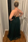 I really wanted this dress to work for my small, intimate wedding in the woods. I was pleasantly surprised by how much lining and coverage there actually is built into the dress (as opposed to the model). I love the color and the material is light and flowy, but it obscures my figure a little too much. I might end up keeping it anyway because I think it's pretty. - Molly P.