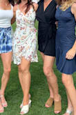 Dress was really cute and looked good on. Comfortable & perfect length. However, i noticed that the seam on the ruffles was not sewn on properly. I wore the dress hoping it wouldn't fall apart & tried my best not to mess too much with the dress. I wish i noticed before the day of the event. - Suzane N.