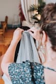This veil is simple yet looks very elegant and unique, pearls are attached very securely, hair comb hold very well in the hair.Veil does have 2 layers a short and long one. I recommend!! - Marie-Claude