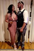 Dress fit perfectly it was really comfortable and the fabric is stretches I had a size medium - Alissa H.