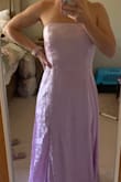 I have been eyeing this dress and it was finally on sale so I decided to go ahead and buy it. Normally I buy XS is Lulus, but I know satin is unforgiving so I ordered a S and it fits perfectly (besides being too long, which I expected). The dress is so pretty and I am so excited to wear it to my friend's wedding! - Madelyn V.