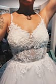 I never leave reviews, I swear. My significant other and I are having an intimate summer wedding in 2023. I wasn't looking to spend 1000s on a dress. I love so many of Lulus selections-but when I saw this one, I knew it was THE ONE. I wanted to feel like a princess while still staying true to my style.  I knew it was risky buying online, but when I saw it on sale, I felt like it was meant to be and it was. The size 4 zips up tight to fit my body LIKE A GLOVE. I feel sexy and like a princess. It is absolutely perfect. I'm truly amazed. (Please don't mind the photos, taken by my y/o lol) Looks even better in person. Truly stunning. Thank you, lulus, for making affordable wedding dresses of this quality and beauty. I am so grateful and excited!!! - Samantha D.