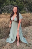 I am short but have a large bust so the dress was a little long, but fit my chest perfectly. I just bought some tall heels to make sure the dress didn't drag as much. Love this dress! - Madison M.