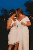 I'm typically a medium, but I ordered this dress in a large since that was all they had left in stock. A medium would've fit better, but the large still fit fine. I absolutely loved this dress for my wedding reception! The tassels made it so fun for our Florida wedding. Highly recommend!! - Jordyn R.