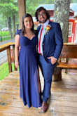 Beautiful dress, I got a lot of compliments when I wore it. It's very flattering, especially for apple shapes. It has built-in bra cups so you don't have to wear a bra with it (back is open).   Some loose threads I had to cut off with scissors but overall decent quality. - Fiorella C.