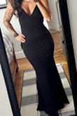 I searched for a dress for over a month straight to find a dress that would be suitable for my daughters sweet 16 and finally found this gem! The material has some stretch to it but also holds you and its made well!! I went for a small based on another review even though based on chart i should order a medium and im glad i went for the small. Dont think about it just get it! Youll be happy you did! - Heather N.