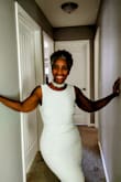 OMG, what an absolute showstopper! This dress hugs and accentuates every sensuous, beautiful curve imaginable. If you ever questioned needing a stunning white dress, this is the one to own! This is easily one of my favorite Lulu finds. - Mia J.