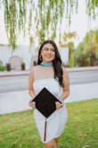 Definitely true to size so no need to size up or down! The design is unique and flattering which makes the dress pop out. Highly recommended. - Yasmine R.