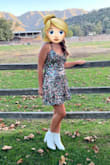 This dress was absolutely adorable on my freshman daughter for Homecoming. The length on her was perfect. For a girl who likes to be modest, this checked the box for her. Not too short and not too long. - Mattei G.